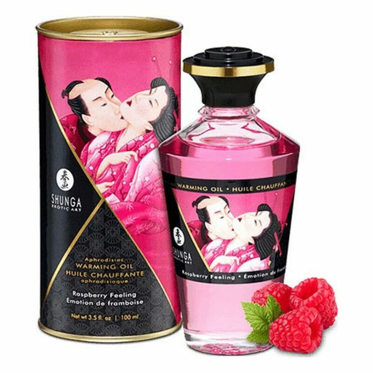 Erotic Massage Oil Shunga Raspberry (100 ml)-0