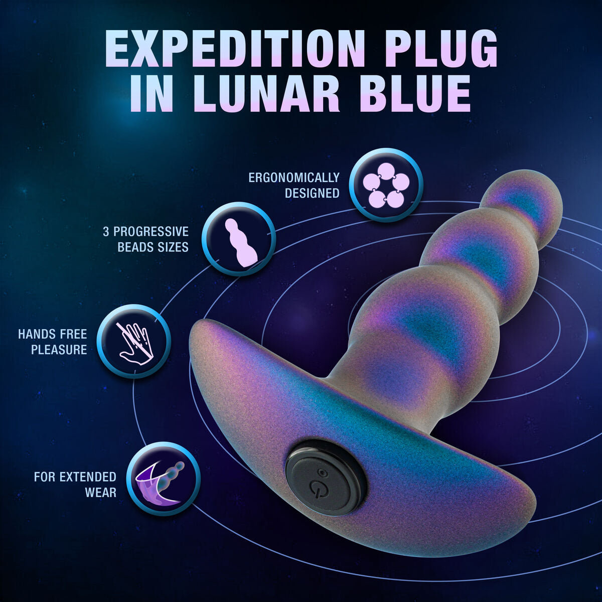 Anal plug Blush Anal Adventures Blue (10,2 cm)-4