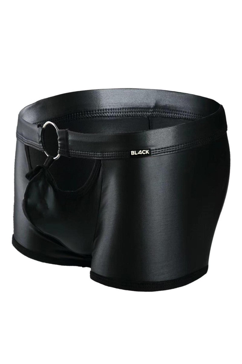 schwarzer Wetlook Boxer BL4CK03 - XL-0