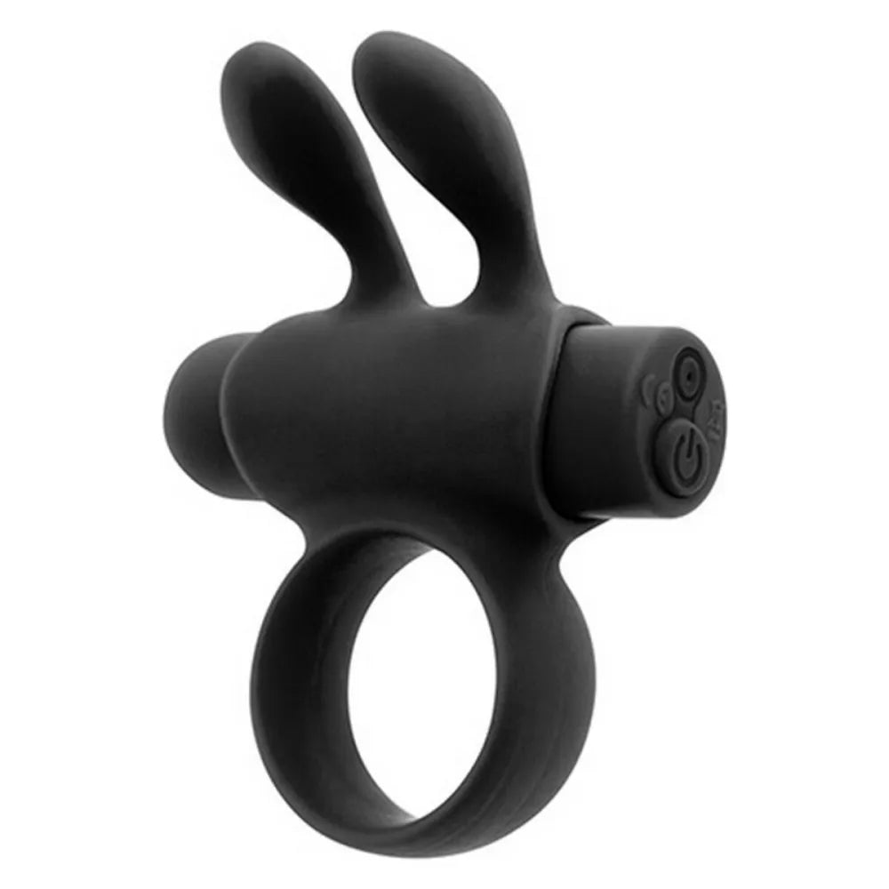 Cock Ring By S Pleasures Rabbit Black-0