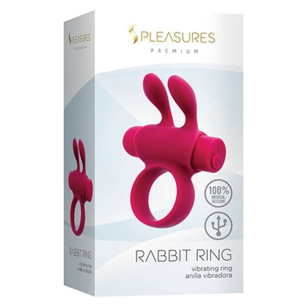Cock Ring By S Pleasures Rabbit Pink-1
