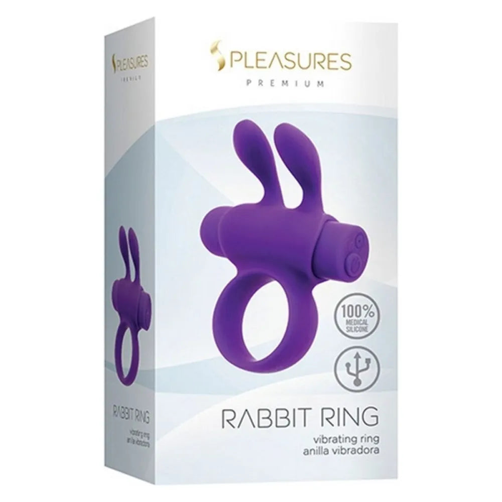 Cock Ring By S Pleasures Rabbit Purple-1