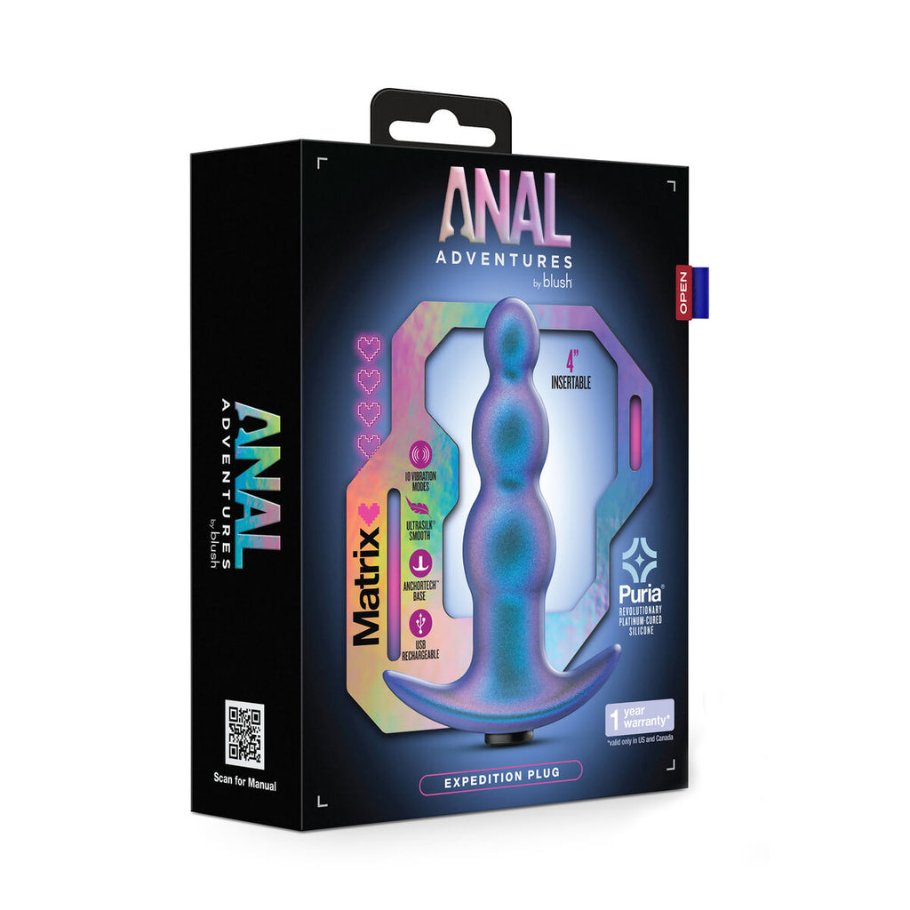 Anal plug Blush Anal Adventures Blue (10,2 cm)-1