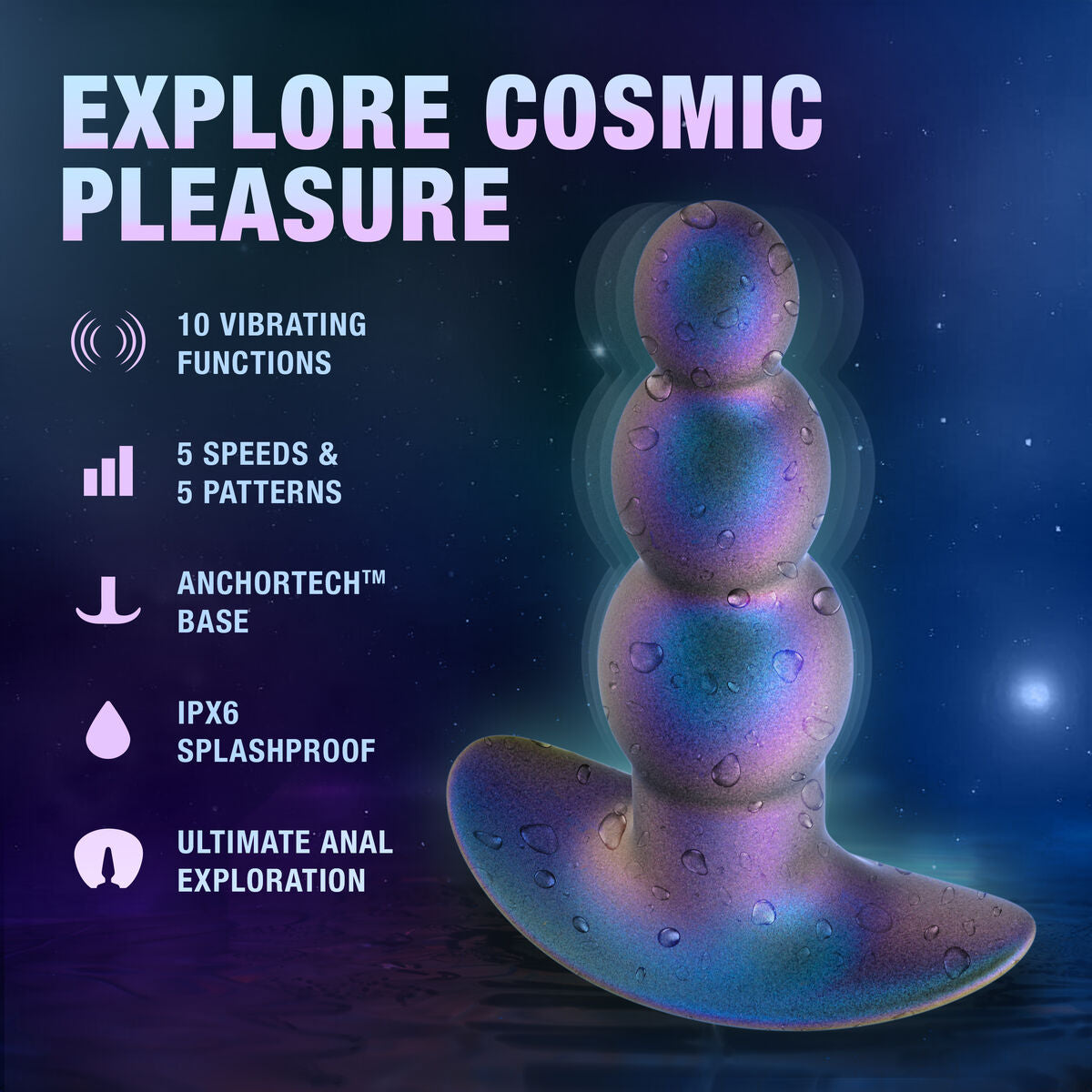 Anal plug Blush Anal Adventures Blue (10,2 cm)-5