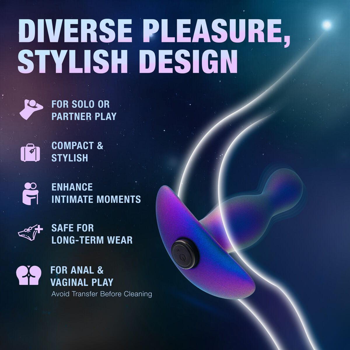 Cassini Anal Vibrator Black Blush Anal Adventures Purple-2