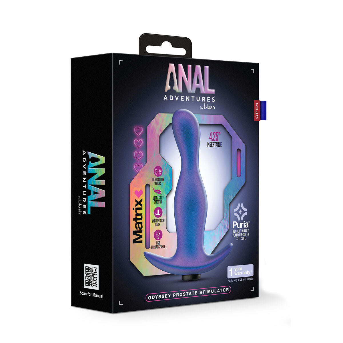 Cassini Anal Vibrator Black Blush Anal Adventures Purple-1