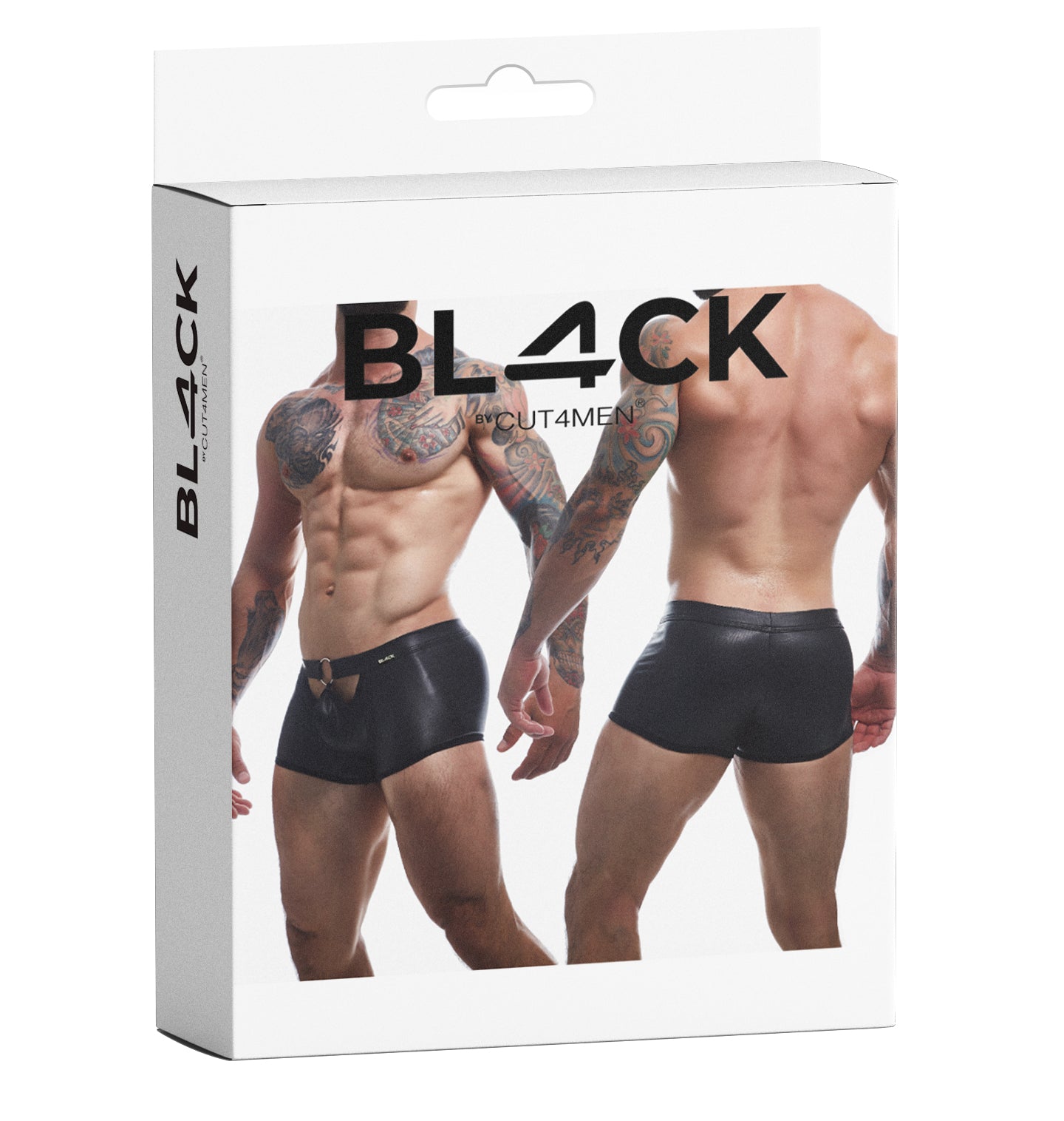 schwarzer Wetlook Boxer BL4CK03 - XL-4