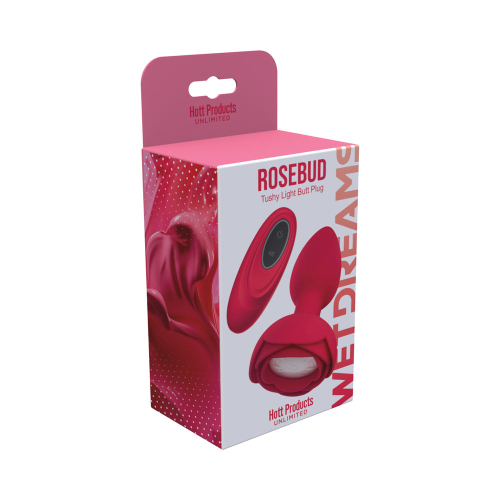 Rose Bud Tushy Light Light-Up Silicone Butt Plug-0